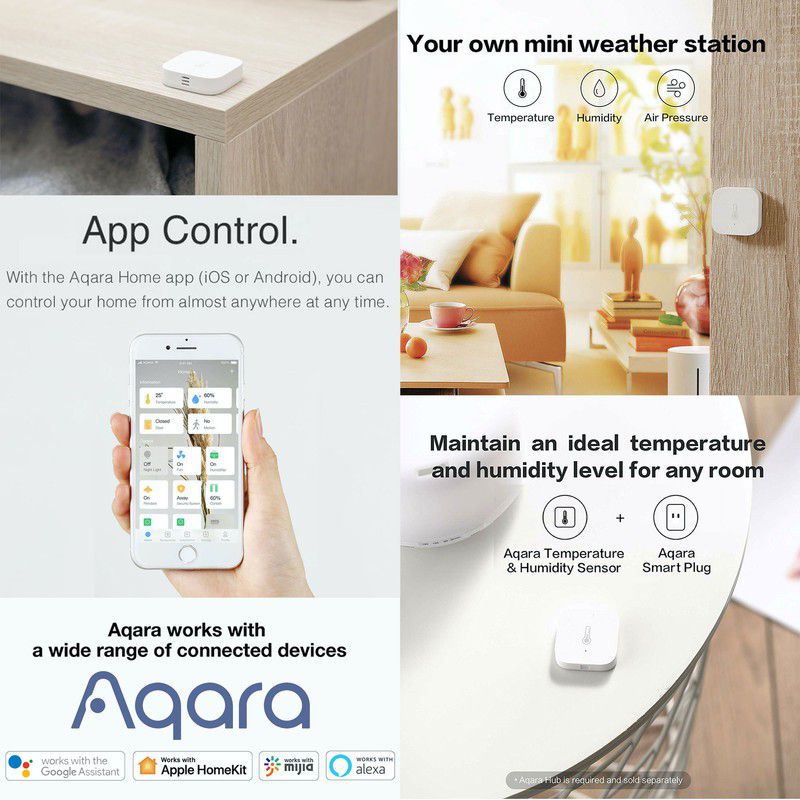 Aqara Temperature & Humidity Sensor - Home Automation (REQUIRES AQARA HUB)