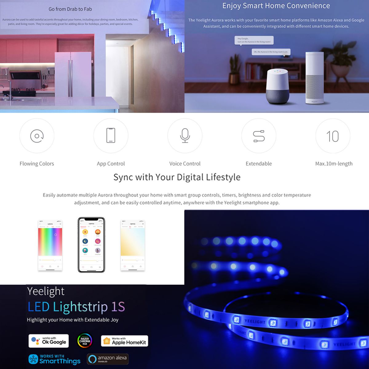 Yeelight LED Lightstrip Extension (1m) - Link up to 10 Extensions
