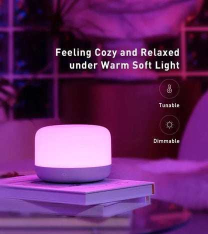 Yeelight LED Bedside Lamp D2 - RGB Coloured Smart Light  Small & Versitile