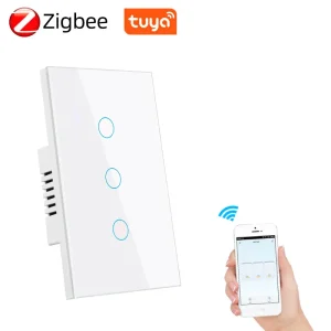 Smart Life Tuya Zigbee 3CH US LED Neutral or No Neutral Smart Switch