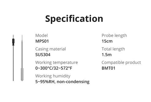 SONOFF BBQ Meat Thermometer Probe Sensor | MPS01 (2 Packs)