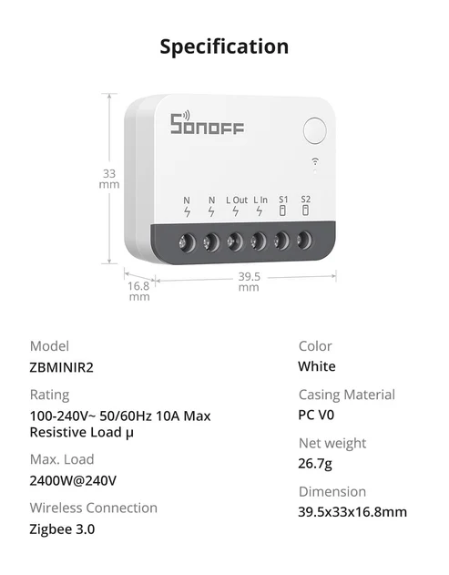 SONOFF ZBMINI R2 Extreme Zigbee Smart Switch – Neutral Wire Required - Image 13