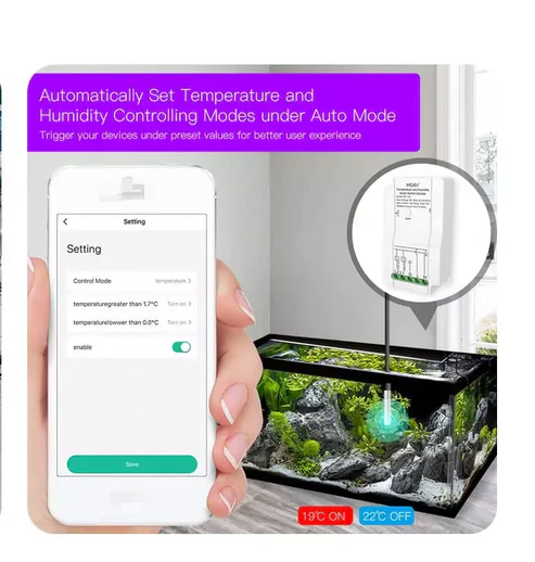 Tuya Smart Life WiFi 2‑Channel 15A 3300W Switch with Temperature & Humidity Probe Sensor - Image 2