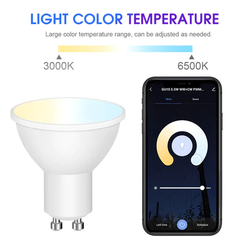 WiFi Smart GU10 RGB CCT 5W LED Downlight Bulb – Tuya Smart Life Compatible - Image 3