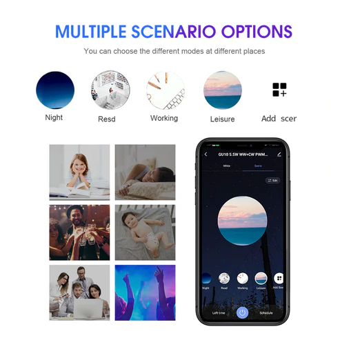 WiFi Smart GU10 RGB CCT 5W LED Downlight Bulb – Tuya Smart Life Compatible - Image 4