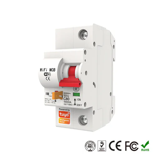 WIFI Control Smart Life Tuya 1P 63A 13800W MCB Switch Circuit Breaker
